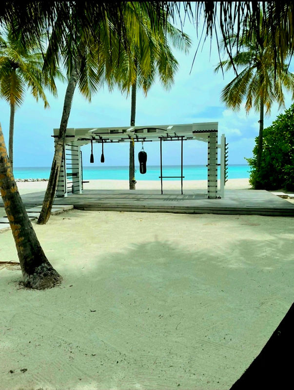Training rig by the sea