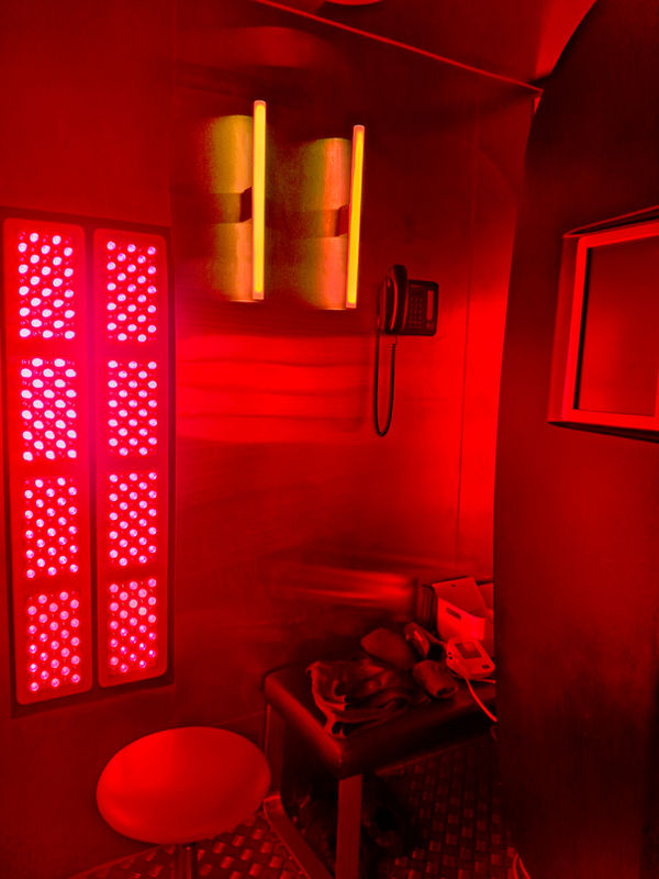 Red light therapy room
