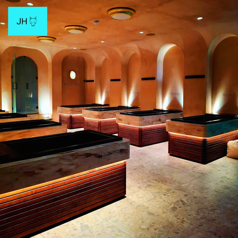 Warm sauna interiors