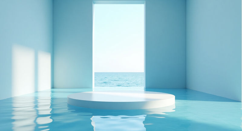 Minimal white spa space