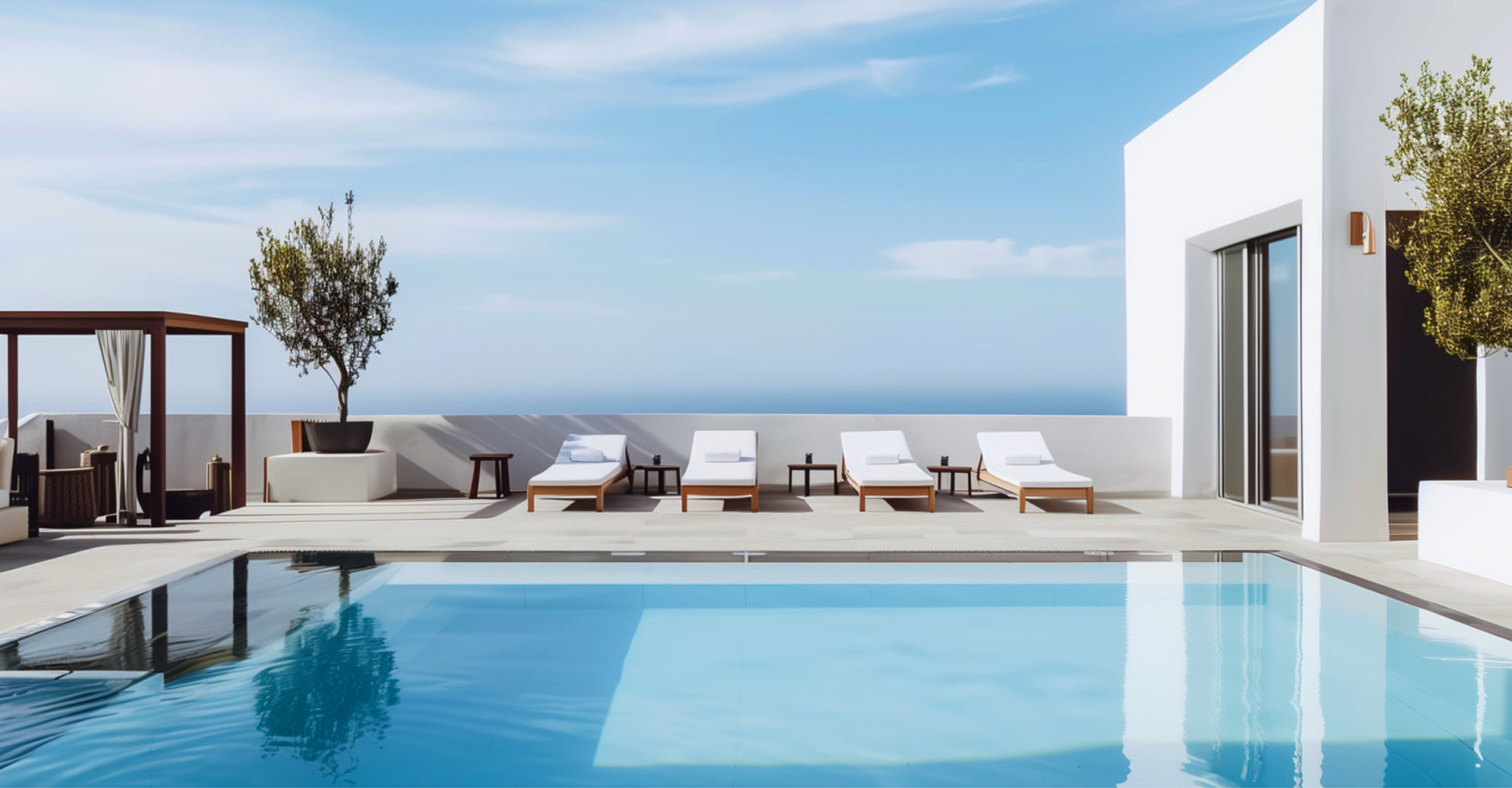 Calm minimalist spa architecture